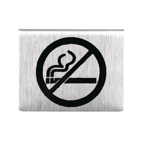 No Smoking Table Sign St/St