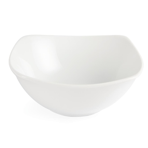 Olympia Whiteware Square Rounded Bowl - 140mm (Box of 12)