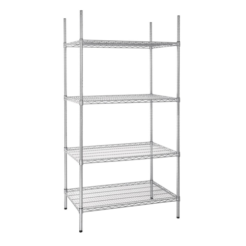 Vogue 4 Tier Wire Shelving Kit - 915 x 610 x 1830mm
