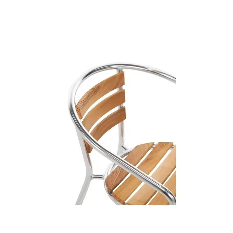 Bolero Aluminium & Ash Chairs (Pack of 4)