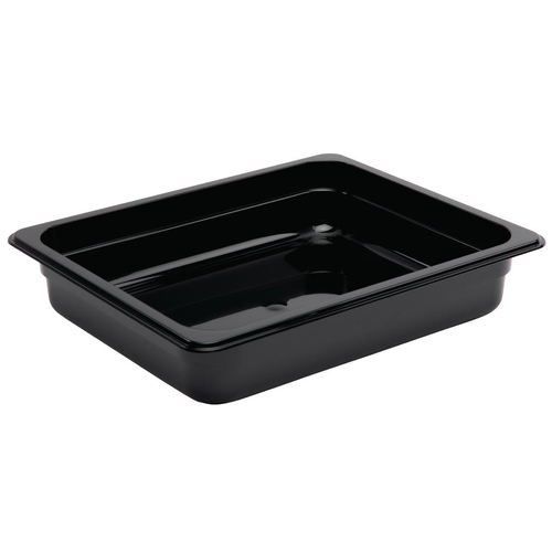 Vogue Black Polycarbonate 1/2 Gastronorm Tray 65mm