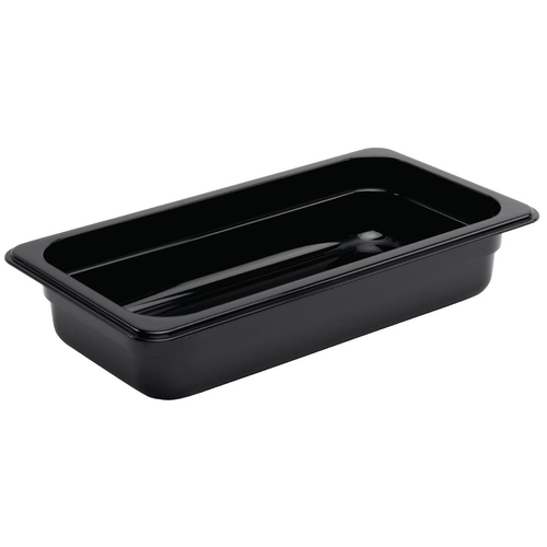Vogue Black Polycarbonate 1/3 Gastronorm Tray 65mm