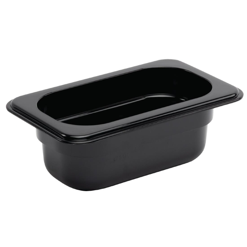 Vogue Black Polycarbonate 1/9 Gastronorm Tray 65mm