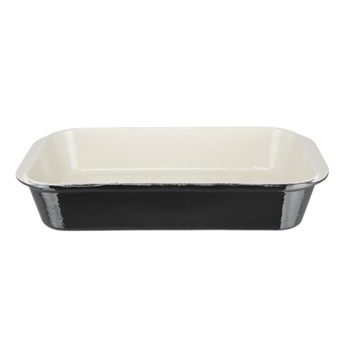 Vogue Black Cast Iron Roasting Dish 70x405x250mm
