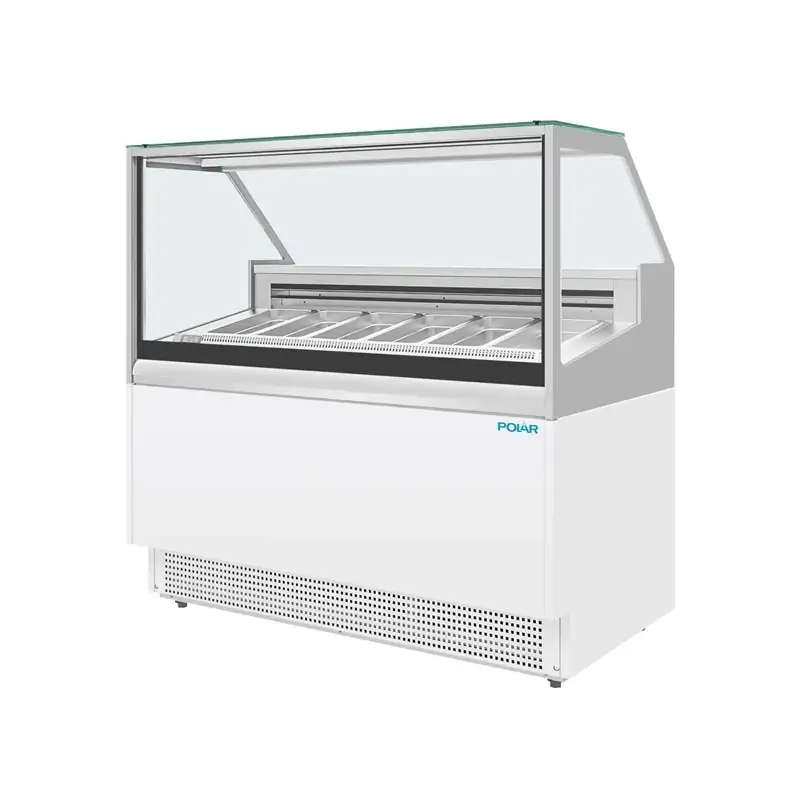 Polar U-Series UA058-A 6 Pan Ice Cream Serve Over Display Freezer