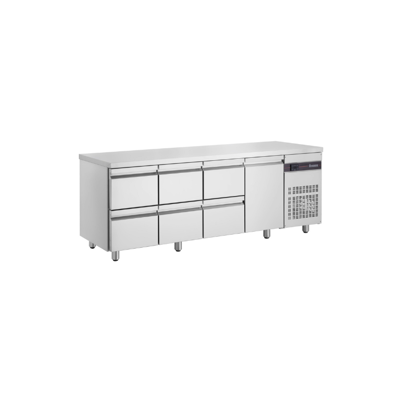 Inomak UBD6000 Under Bar Drawer Fridge - 1 Door / 6 Drawers