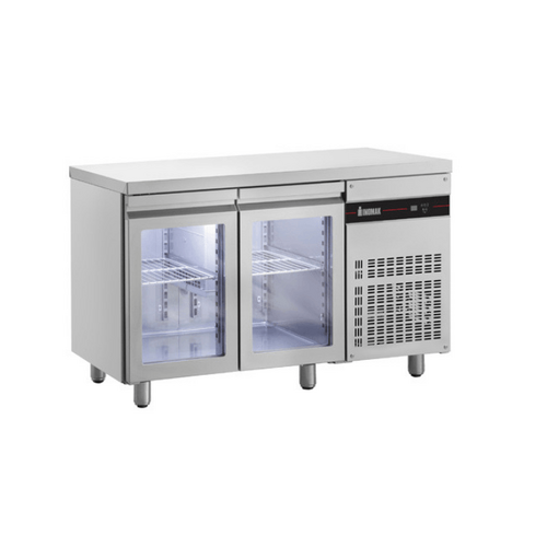 Inomak UBI7134G - 2 Door Glass Underbench Fridge - 1345mm
