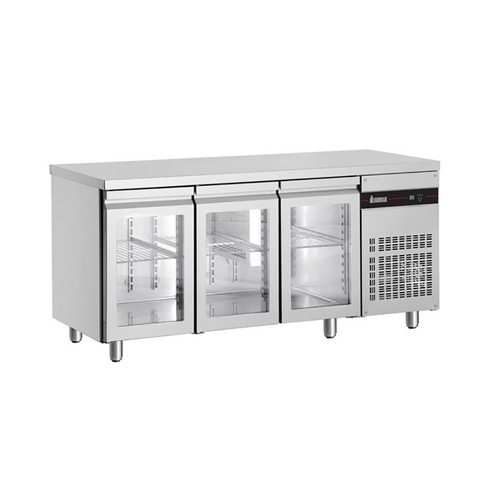 Inomak UBI7179G - 3 Door Glass Underbench Fridge - 1790mm