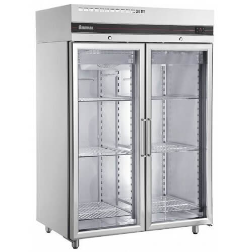 Inomak UFI1140G Double Glass Door Upright Fridge - 1432 Litres