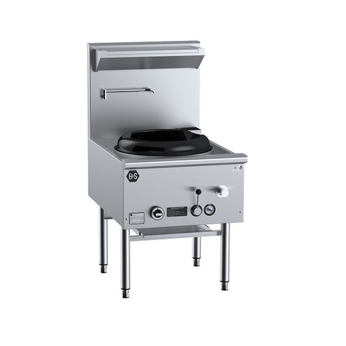 B+S Black UFWWD-1L Gas Large Single Hole Deluxe Waterless Wok Table
