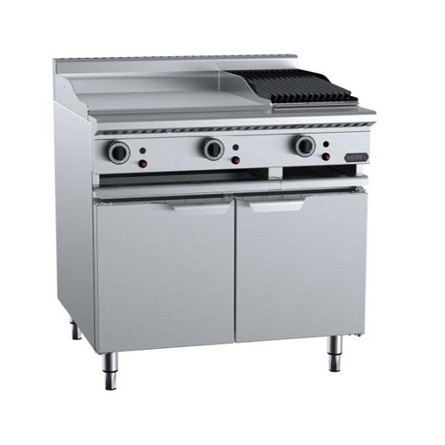 B+S Verro VBT-GRP6-CBR3 Gas Combination 600mm Grill Plate & 300mm Char Broiler