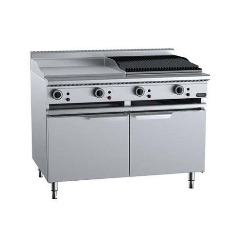 B+S Verro VBT-GRP6-CBR6 Gas Combination 600mm Grill Plate & 600mm Char Broiler 
