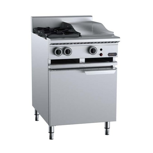 B+S Verro VBT-SB2-GRP3 Gas Combination Two Open Burners & 300mm Grill Plate