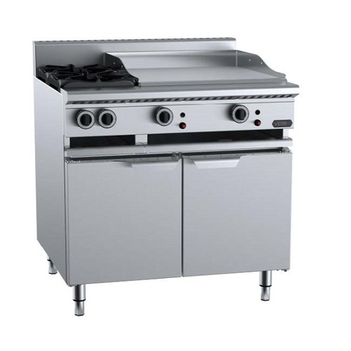 B+S Verro VBT-SB2-GRP6 Gas Combination Two Open Burners & 600mm Grill Plate