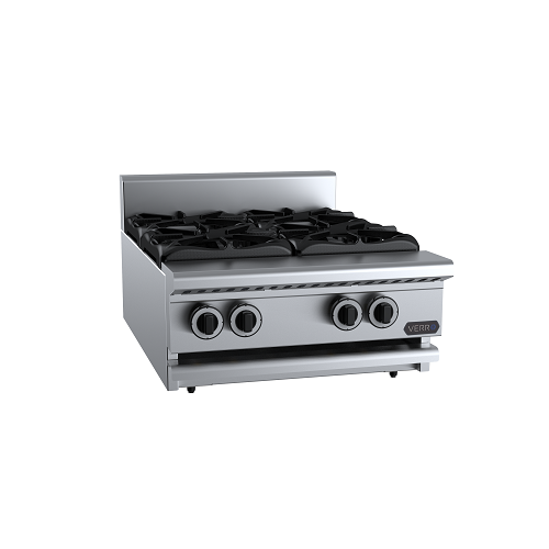 B+S Verro VBT-SB4BM Gas Four Burner Boiling Top - Bench-mounted