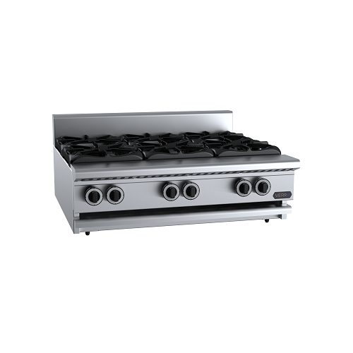 B+S Verro VBT-SB6BM Gas Six Burner Boiling Top - Bench-mounted