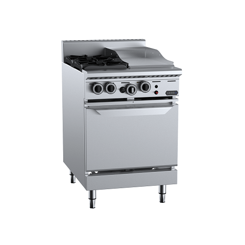 B+S Verro VOV-SB2-GRP3 - Gas Two Open Burners & 300mm Grill Plate with Oven