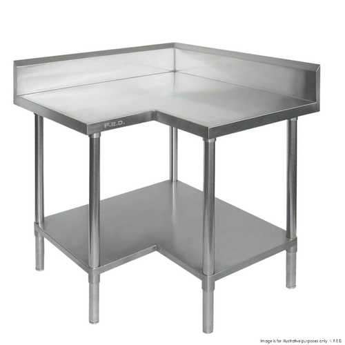 Modular Systems WBCB7-0900-A Corner Workbench with Splashback and Undershelf 900 x 900 x 900mm