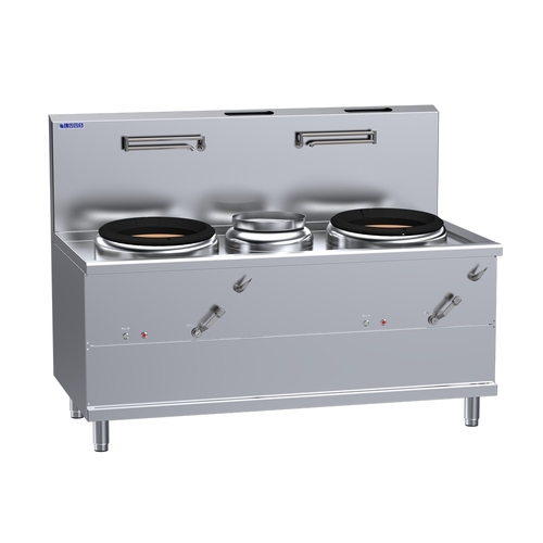 Luus WV-1A1P1A - Fo San Wok 2 Air-Blast Burners and 1 Centre-Pot
