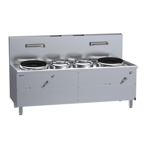 Luus WV-1A2P1A - Fo San Wok 2 Air-Blast Burners and 2 Centre Pots