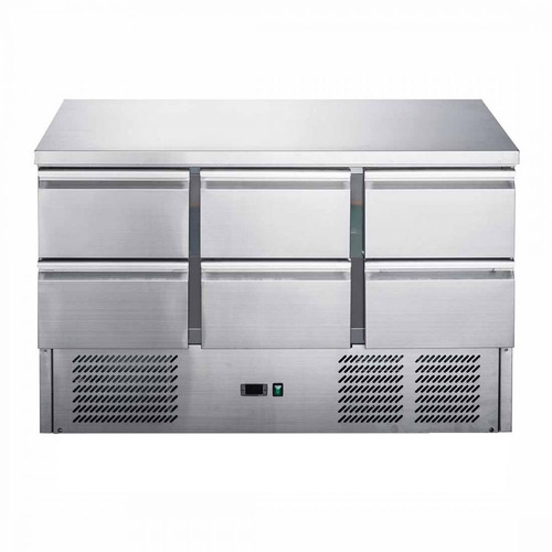 FED-X XGNS1300-6D - 6 Drawers S-S Benchtop Fridge 1365mm