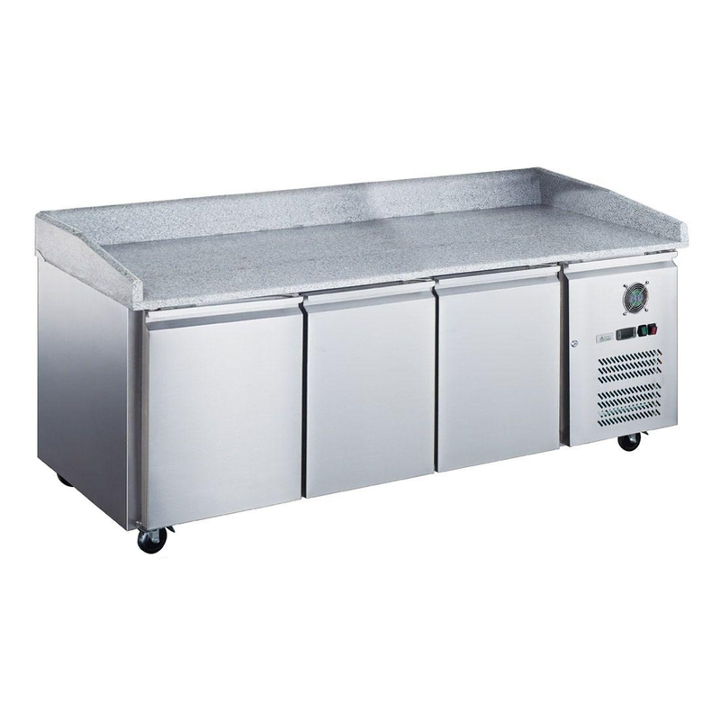 FED-X XPZ3600TN - 3 Door Standard Saladette On Castors - 390L