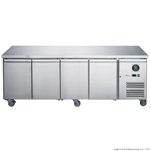 FED-X XUB7C22S4V - Four Door Bench Fridge 2230mm