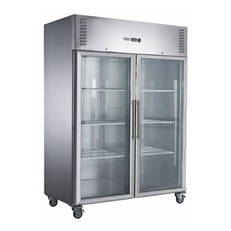 FED-X XURC1200G2V - Two Full Glass Door Upright Fridge - 1236L