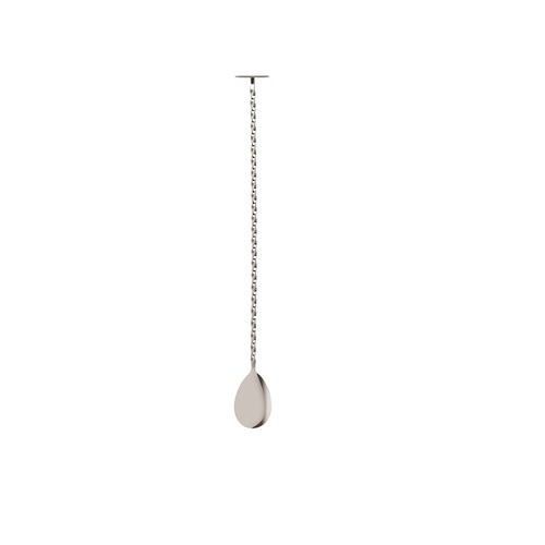 Zanzi Tail Disk Bar Spoon with Muddler - Stainless Steel 300x29x25mm