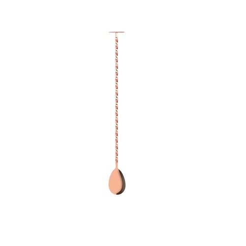 Zanzi Tail Disk Bar Spoon with Muddler - Rose Gold 300x29x25mm