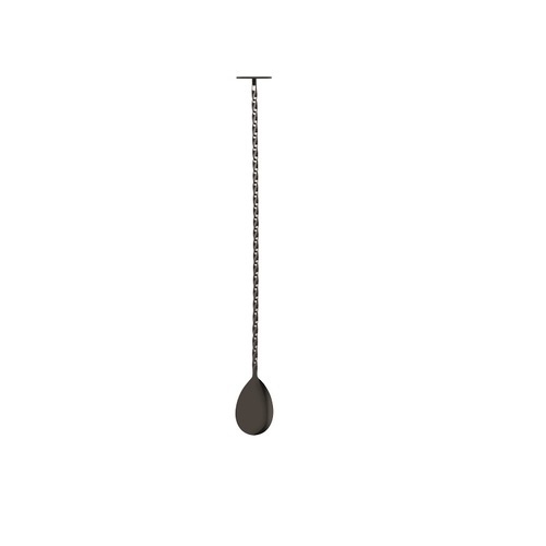 Zanzi Tail Disk Bar Spoon with Muddler - Gun Metal 300x29x25mm