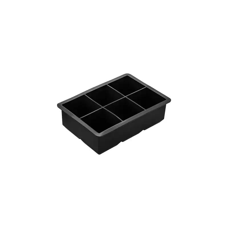 Zanzi Silicone Square Ice Cube Tray Black 6x51mm