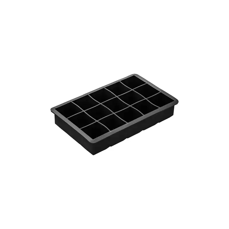 Zanzi Silicone Square Ice Cube Tray Black 15x36mm