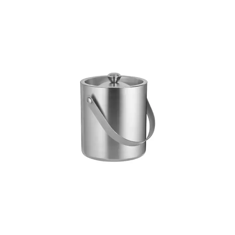 Zanzi Stainless Steel Double Wall Ice Bucket W/Lid & Handle 130x135mm 1.1lt